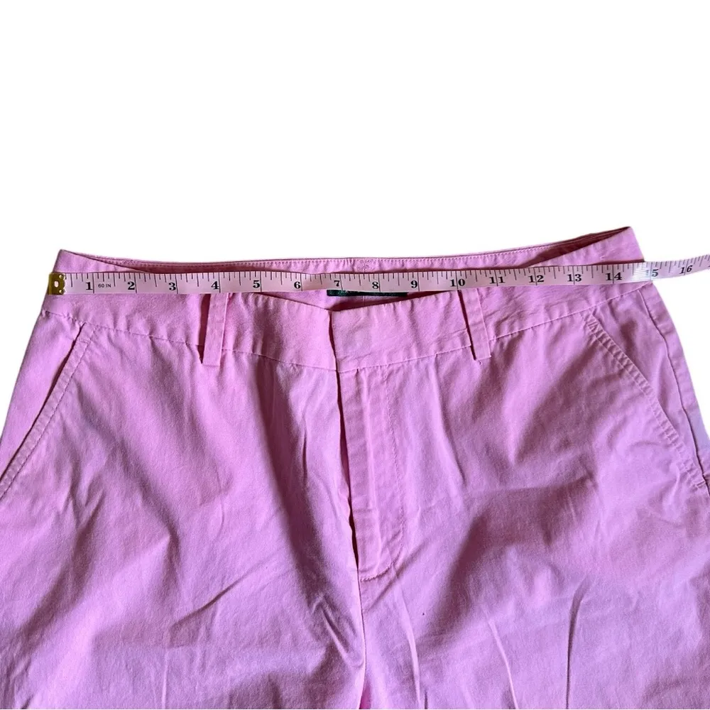 Polo Lauren Ralph Lauren Pants Womens Size 8 Pink Chino Casual Pony Cotton - Image 4