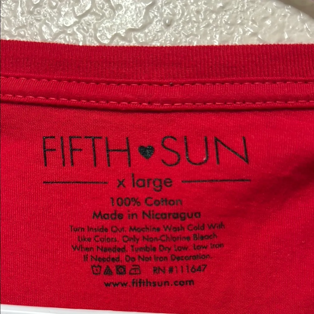 FIFTH SUN Tacos and Cervezas Red T-Shirt Size XL (Juniors) - Image 9