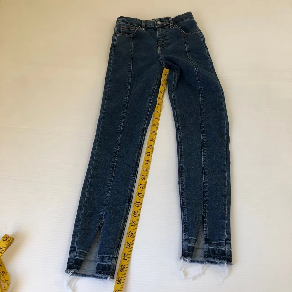 Topshop Jamie HR Moto Split Hem Stretch Jeans, 25 - Image 8