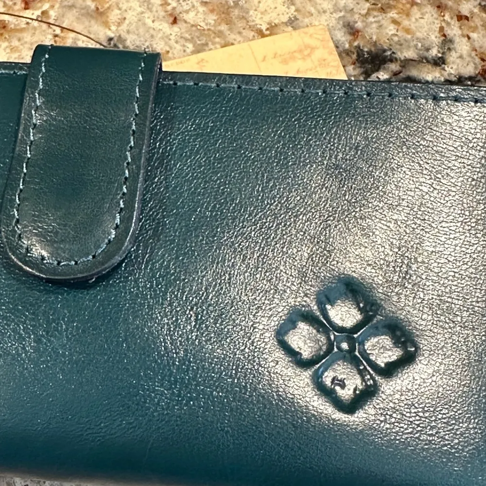 Patricia Nash-Chauny-Satchel Crossbody-Blue Coral-Tooled Leather-Purse & Wallet - Image 3