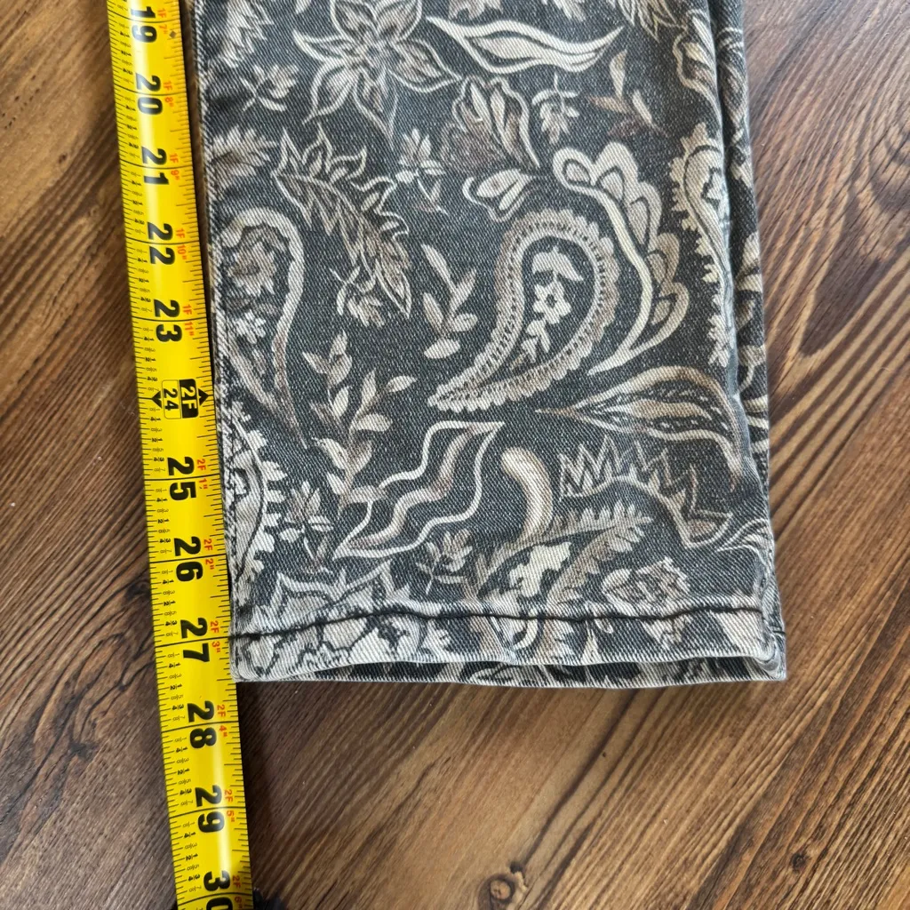 LOGO by Lori Goldstein Boho Paisley Print Relaxed Straight Leg Pants size 6 - Image 13