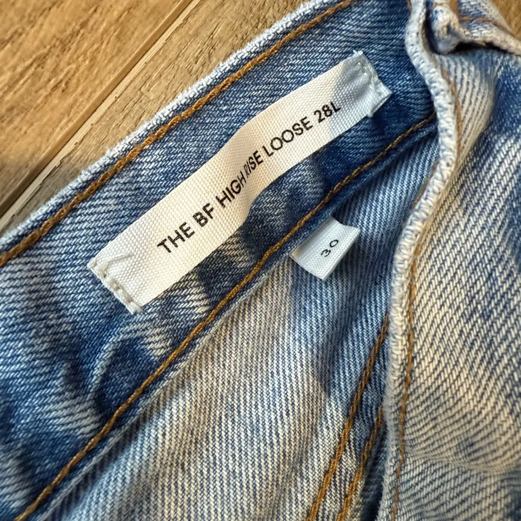 Denim Forum The Boyfriend High Rise Loose 28l | Size 30 Blue - Image 7
