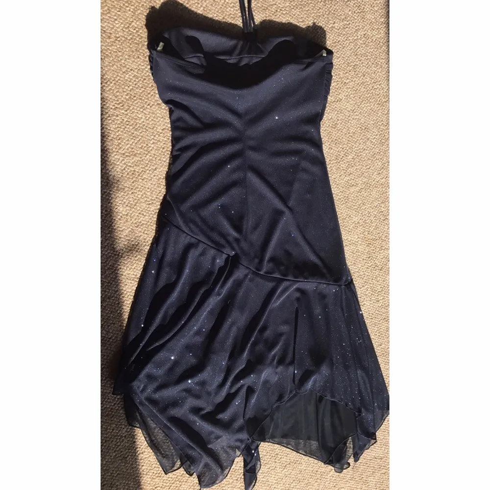 Blue Sparkled Halter Dress Size M - Image 5