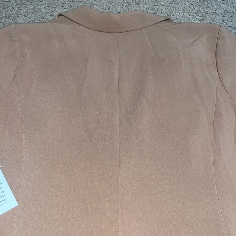 ELOQUII The 365 Semi Stretch Two Button Rayon Blazer Jacket‎ Camel 22 - Image 8