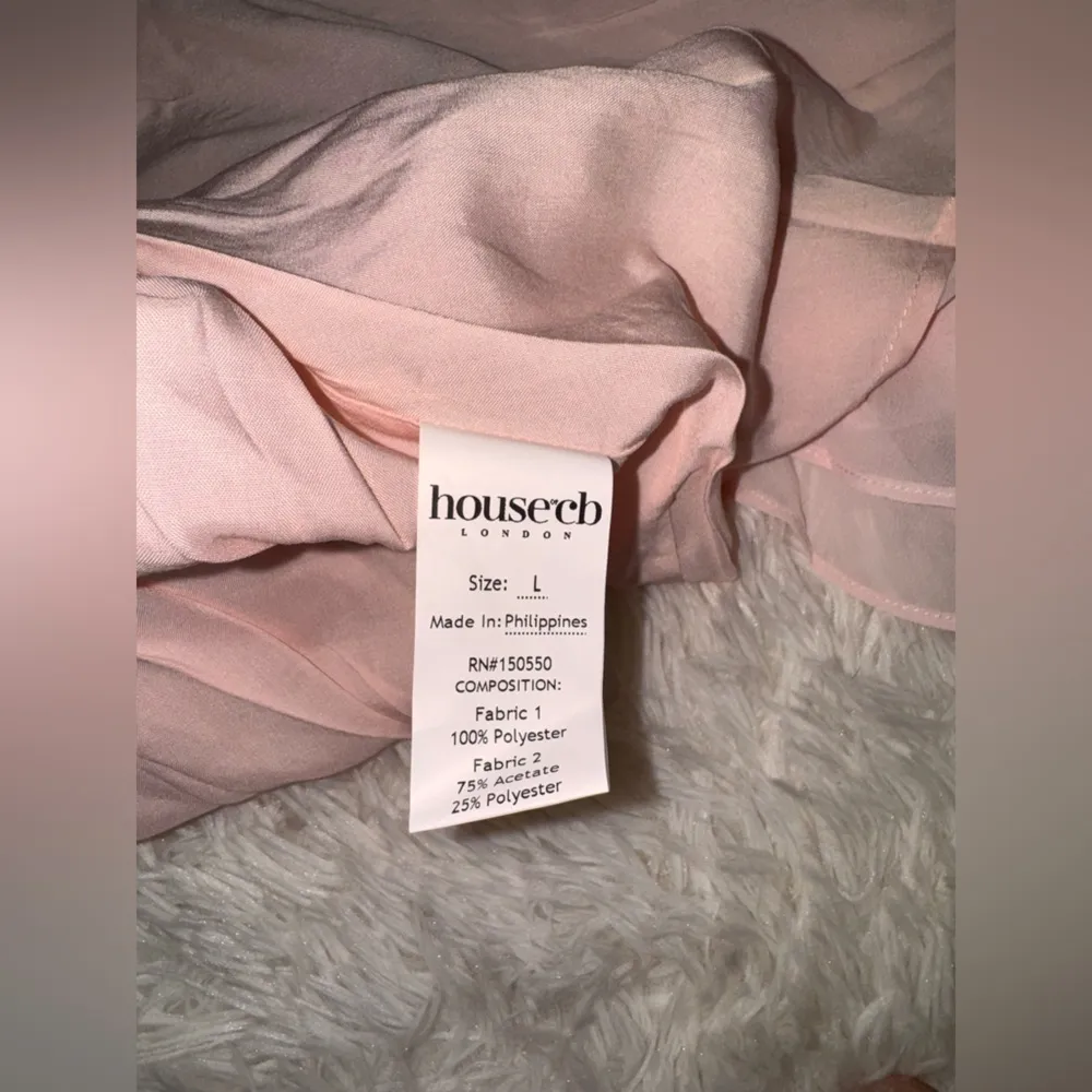 NWOT House of Cb Amaris Ballerina Pink Baby Doll Mini Dress sz Large - Image 8