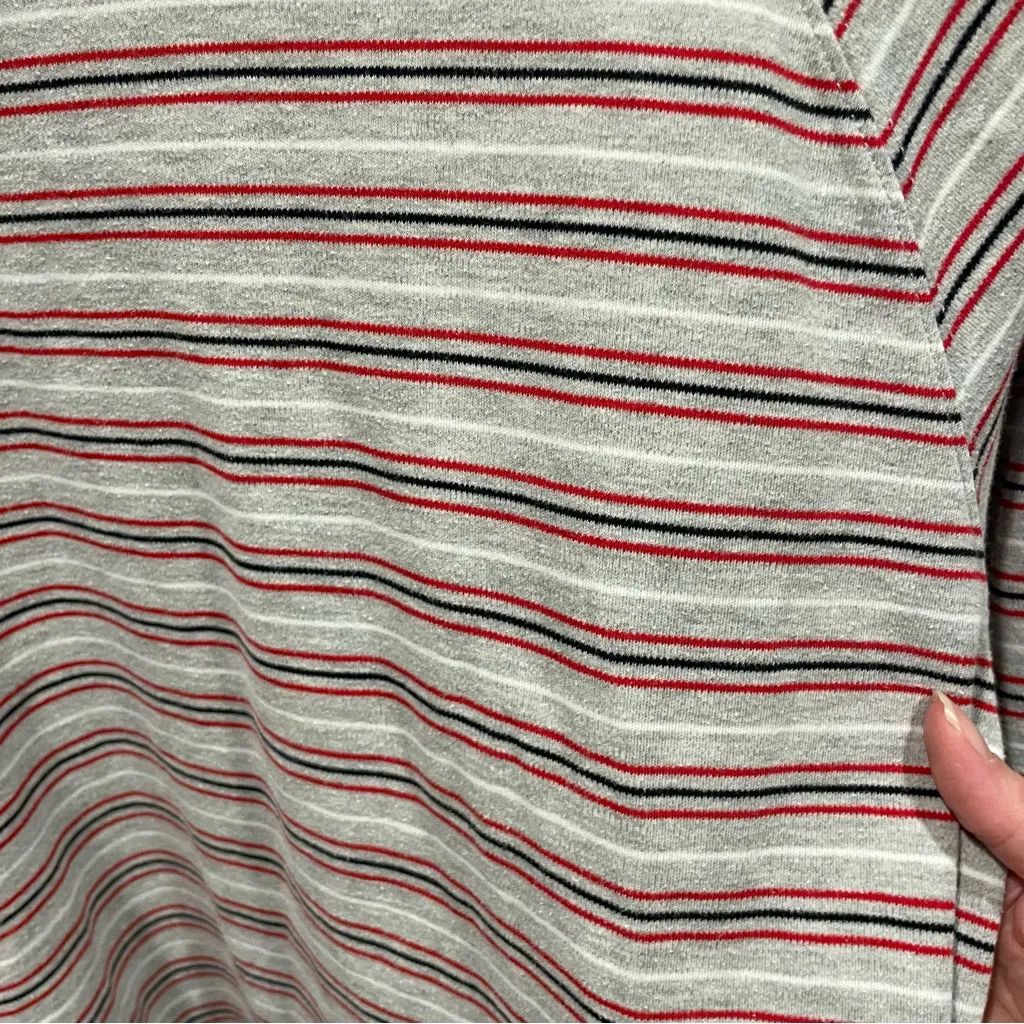 Cute Classic gym gray varsity stripe medium weight top vintage? 90s - Image 7