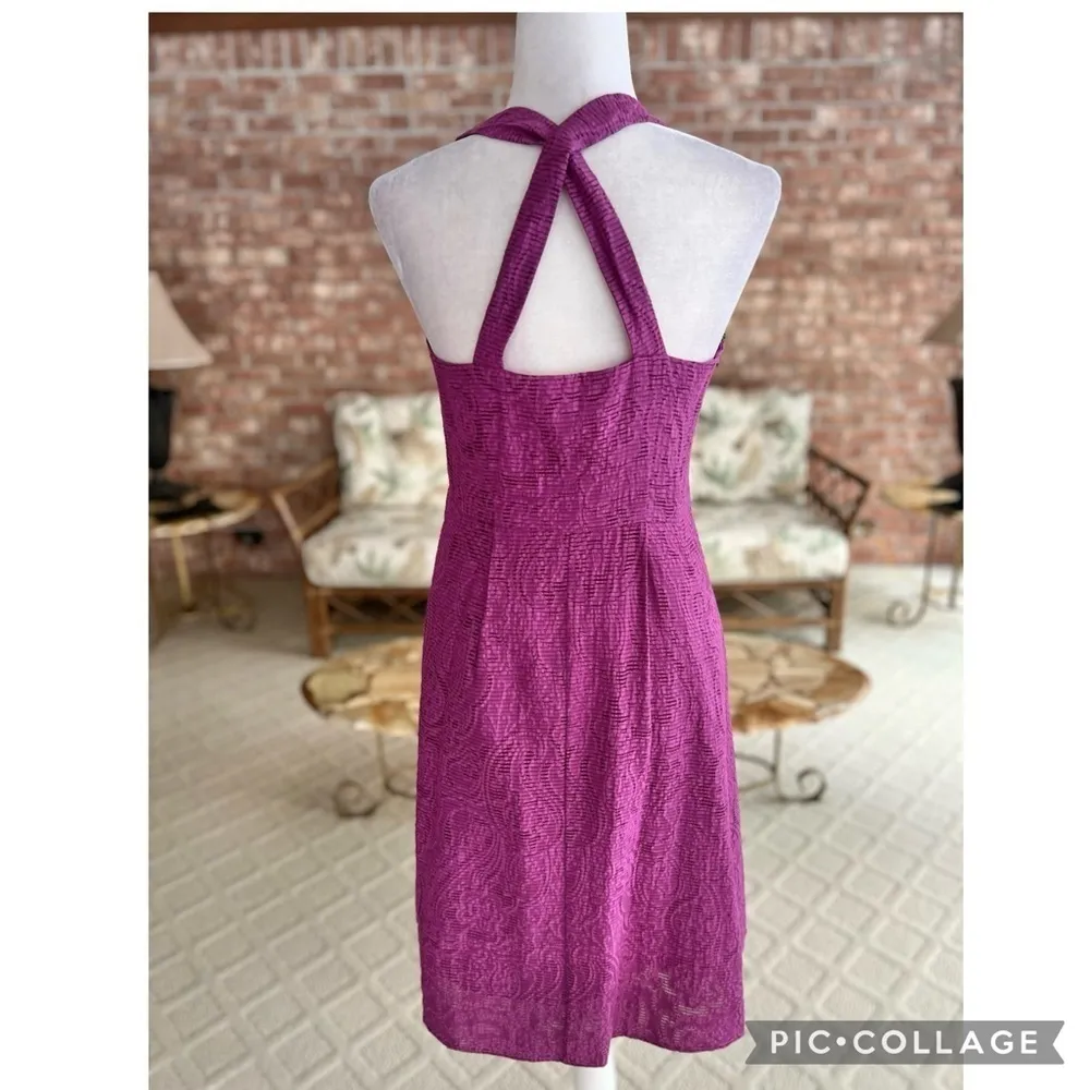 Nanette Lepore Dress Halter Purple Asymmetrical Neck NWT 6 Cocktail Brunch - Image 8