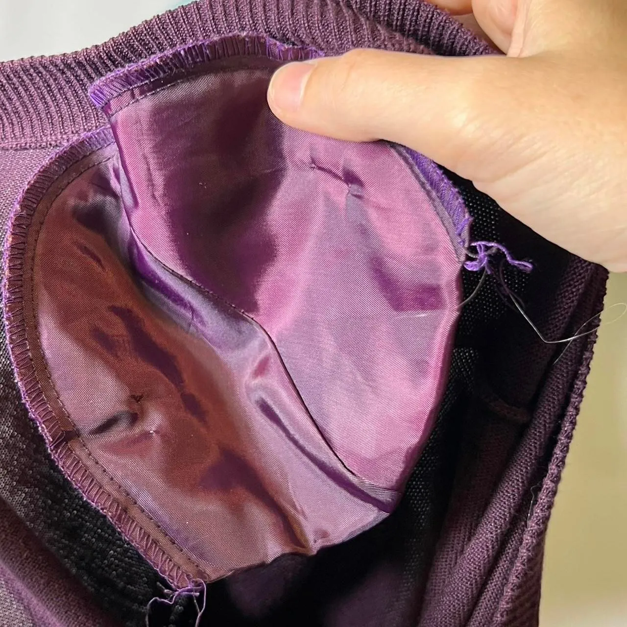 Vintage 90s Alfred Dunner Silk Blend Cardigan Women's Purple and Burgundy Small - Image 5