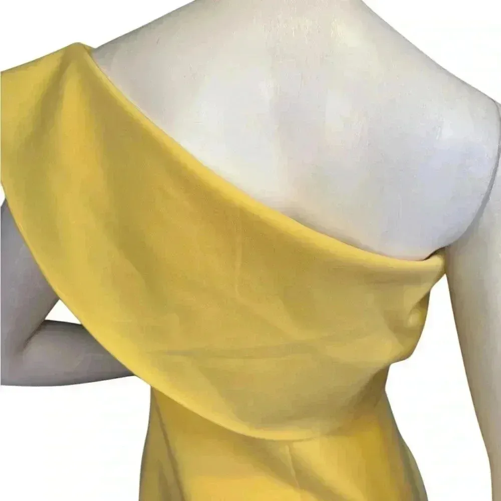 Likely Womens Sise 6 Yellow One Shoulder Dress. #125 - Image 3