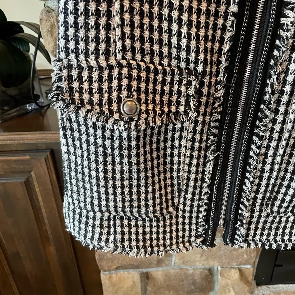 Zara TRF Outerwear Houndstooth Jacket NWT - Image 5