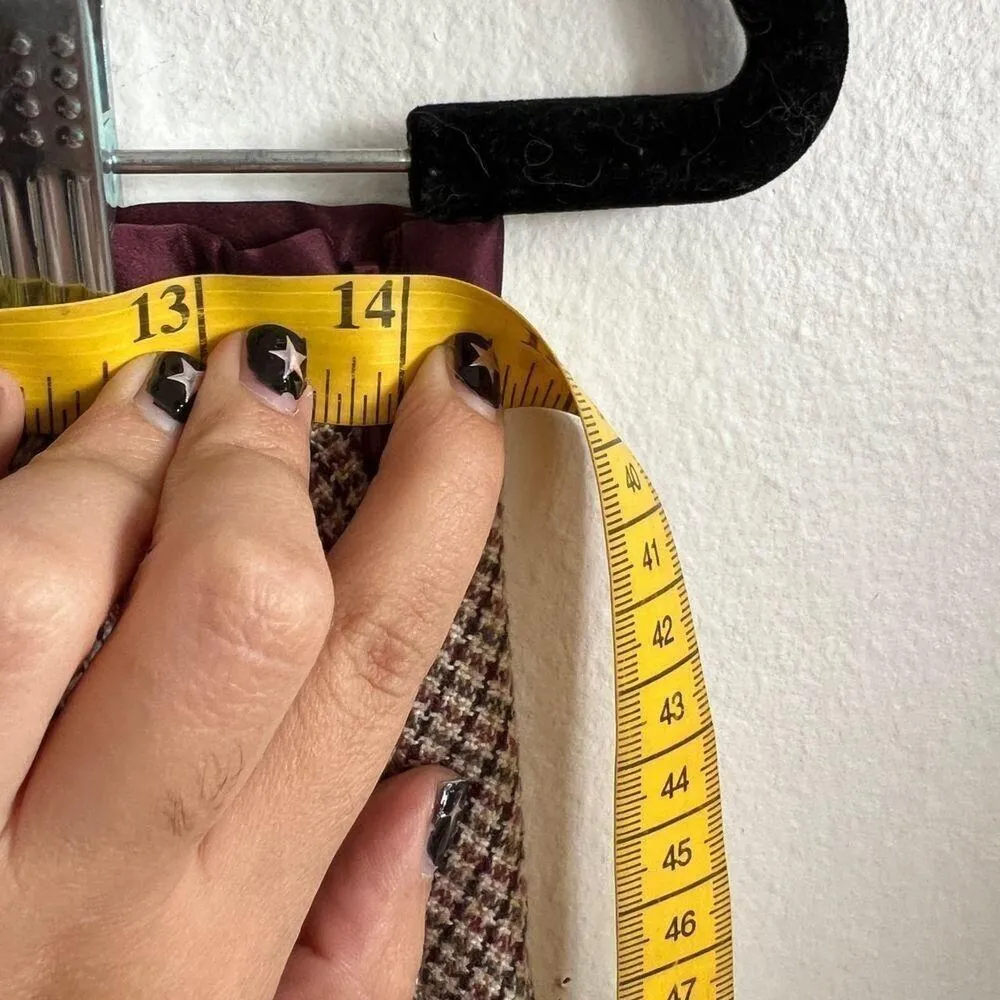 Vintage Plaid Flared Midi Skirt, Grunge, Fairycore,Cottagecore, Academia, Medium - Image 3