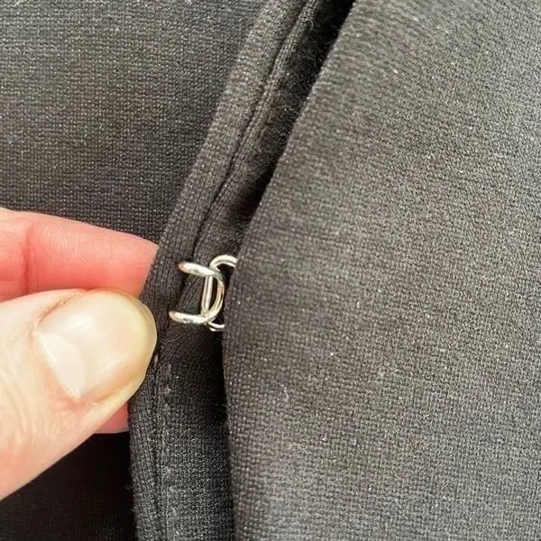 Stoosh Black Blazer Jacket Front Hook Pockets L - Image 6