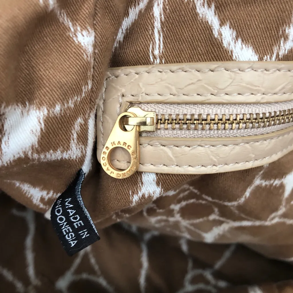 Marc by Marc Jacobs  Python Snakeskin Satchel Beige Handbag Shoulder Bag Purse - Image 8