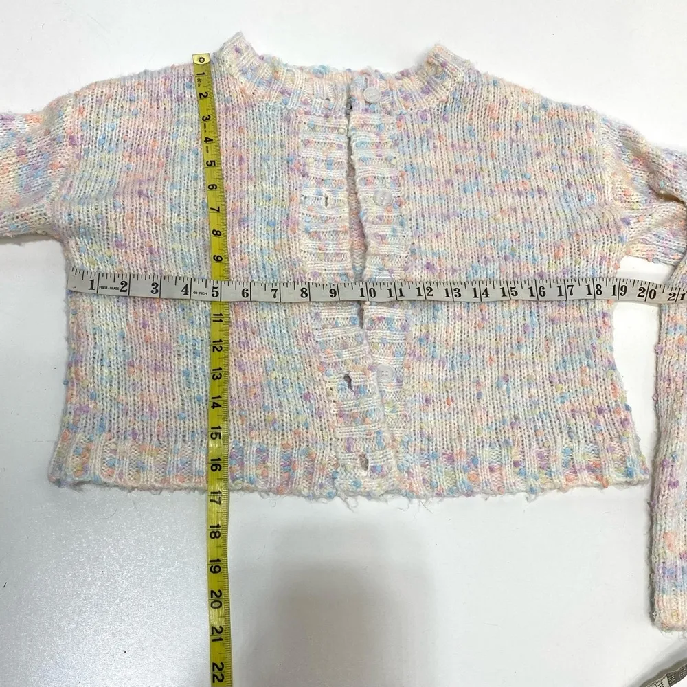 Cider Cropped Pastel Cottagecore Cardigan Sweater - Image 5