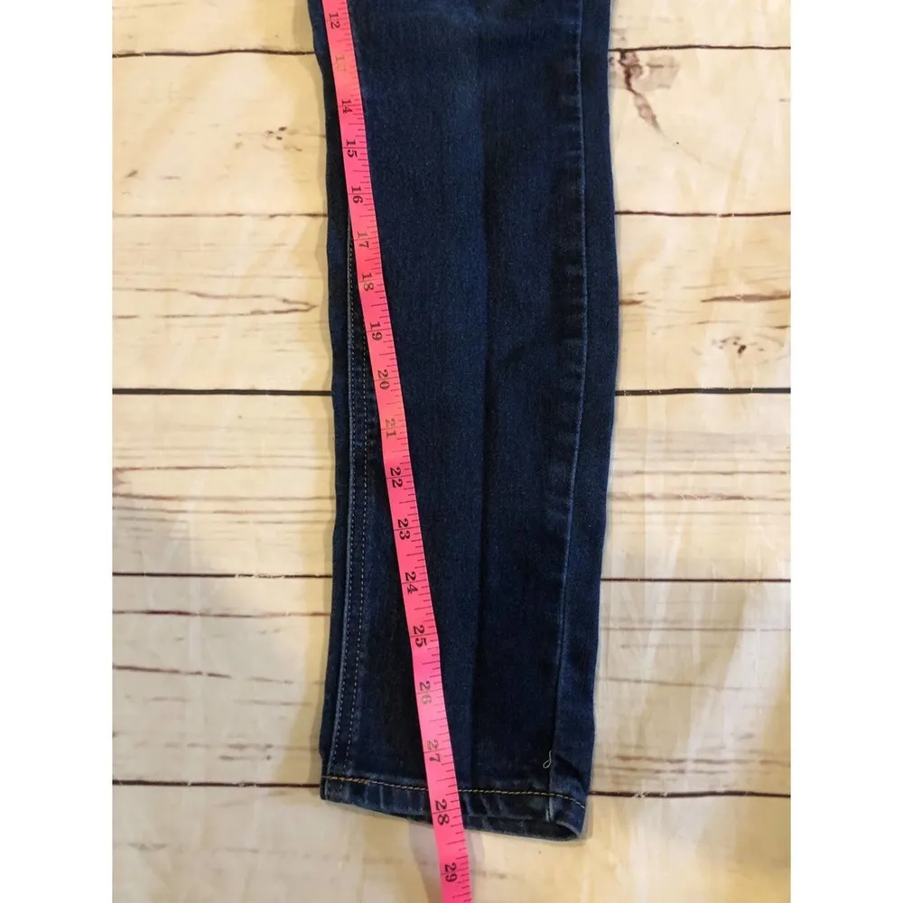 Hydraulic Size 1/2 Jeans with Brown Tan Western Design on Back Pocket Dark Wash - Image 87