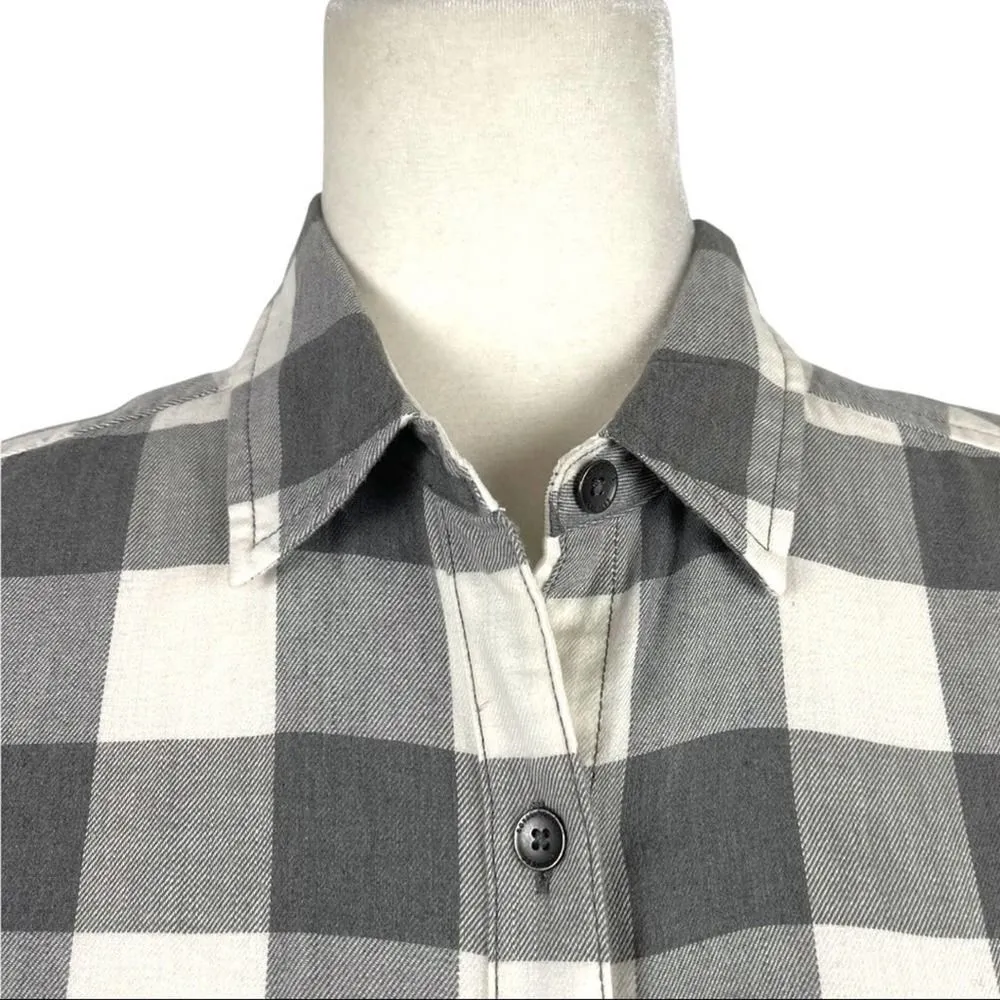 Royal Robbins Jackson Windowpane Plaid Long Sleeve Dress SZ XS Granola Girl - Image 5