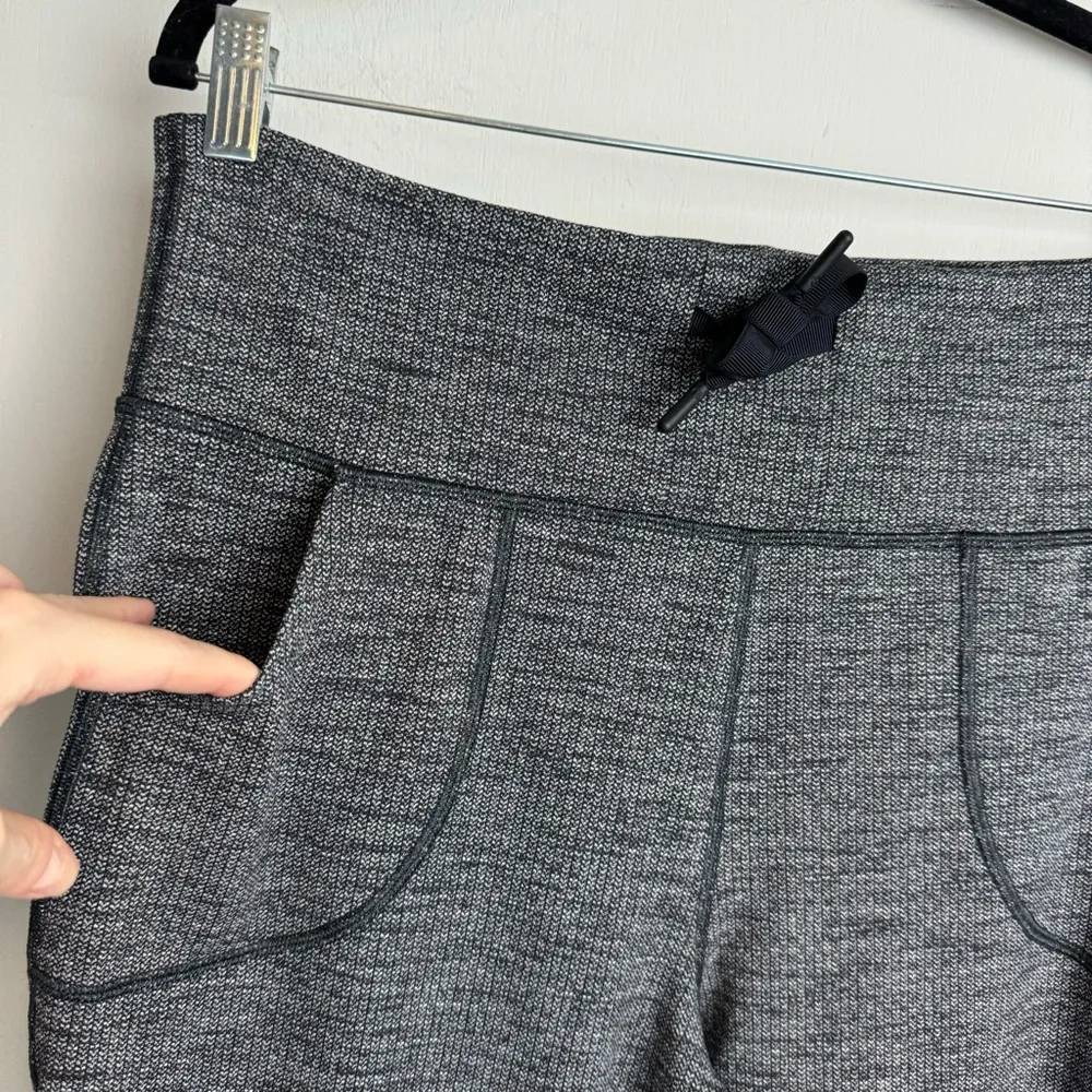 Lululemon Skinny Will Pant Sz 12 Full On Luon Heathered Roll Down Waistband - Image 7