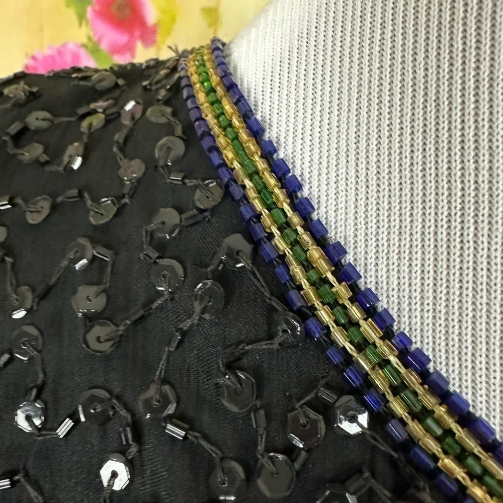 LAURENCE KAZAR Beaded Millennium Top - Image 4