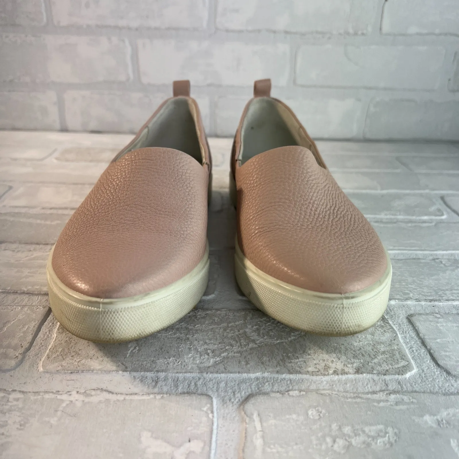 Ecco 39 Gillian Slip On Sneaker Womens 8 Pink Shoes Pebbled Leather Comfort - Image 6