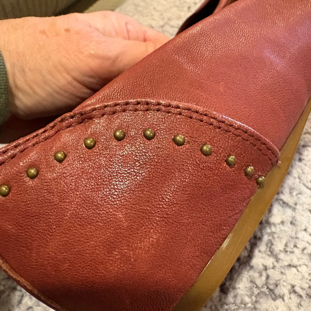 Lucky Brand Leather Ballet Flats Studded Accents Casual Shoes women’s 9.5 - Image 5