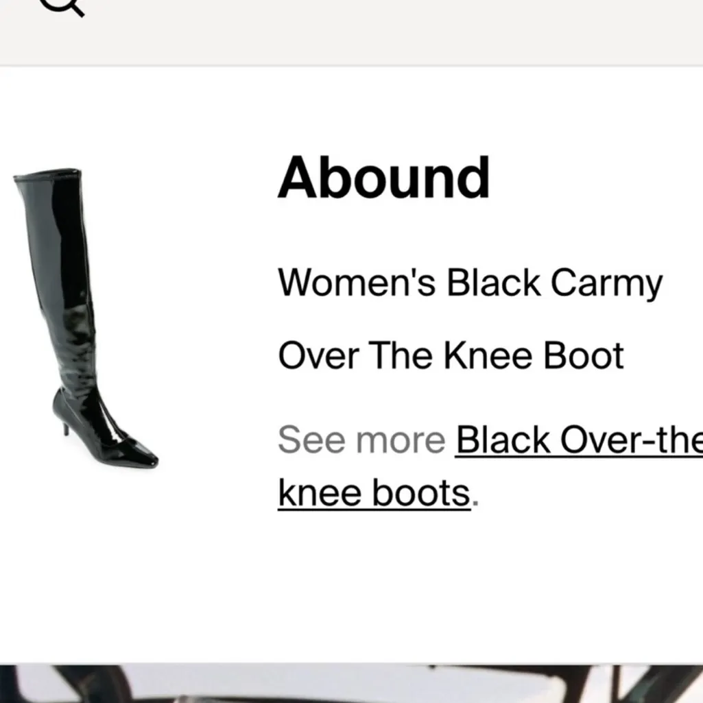 NWOT ABOUND Carmy Over The Knee Boots Black Patent Vegan Leather Sz 6.5 - Image 6