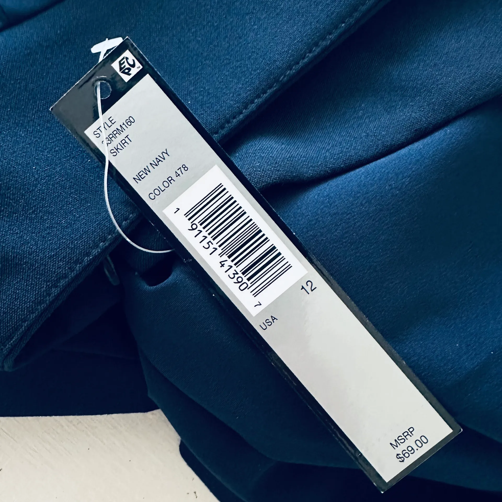 Tahari Women's Navy Solid Polyester Business Career Zip Closure Pencil Skirt 12 - Image 11