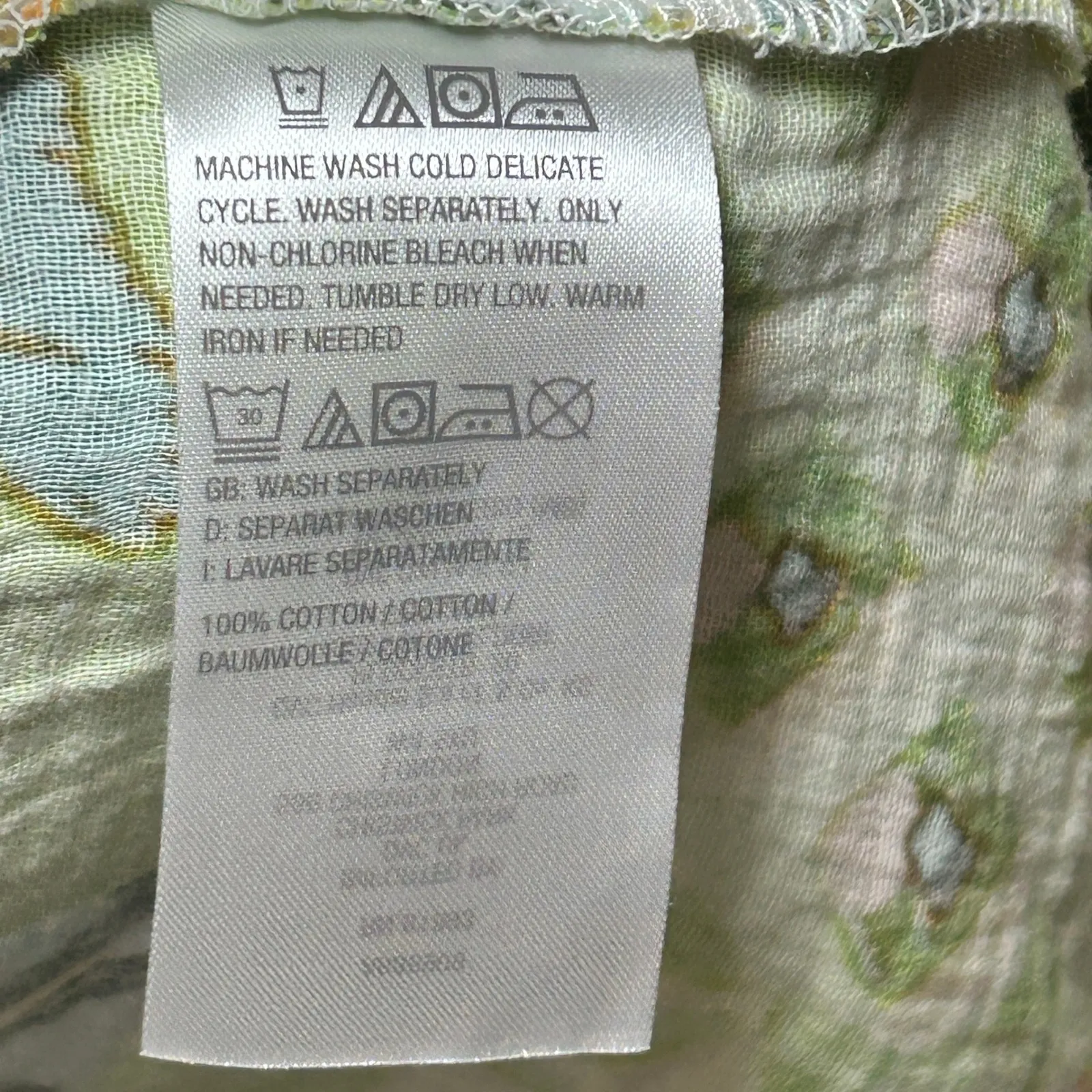 Denim & Co. Beach Large Cotton Gauze Button Front Dress Cover - Image 4