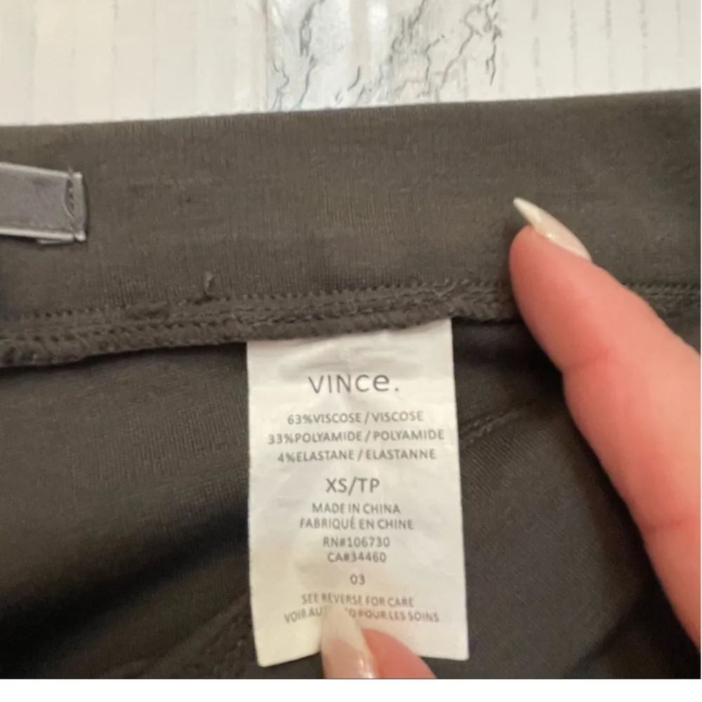 Vince  Leather Piped Legging Stretch Jogger Pants XS - Image 5