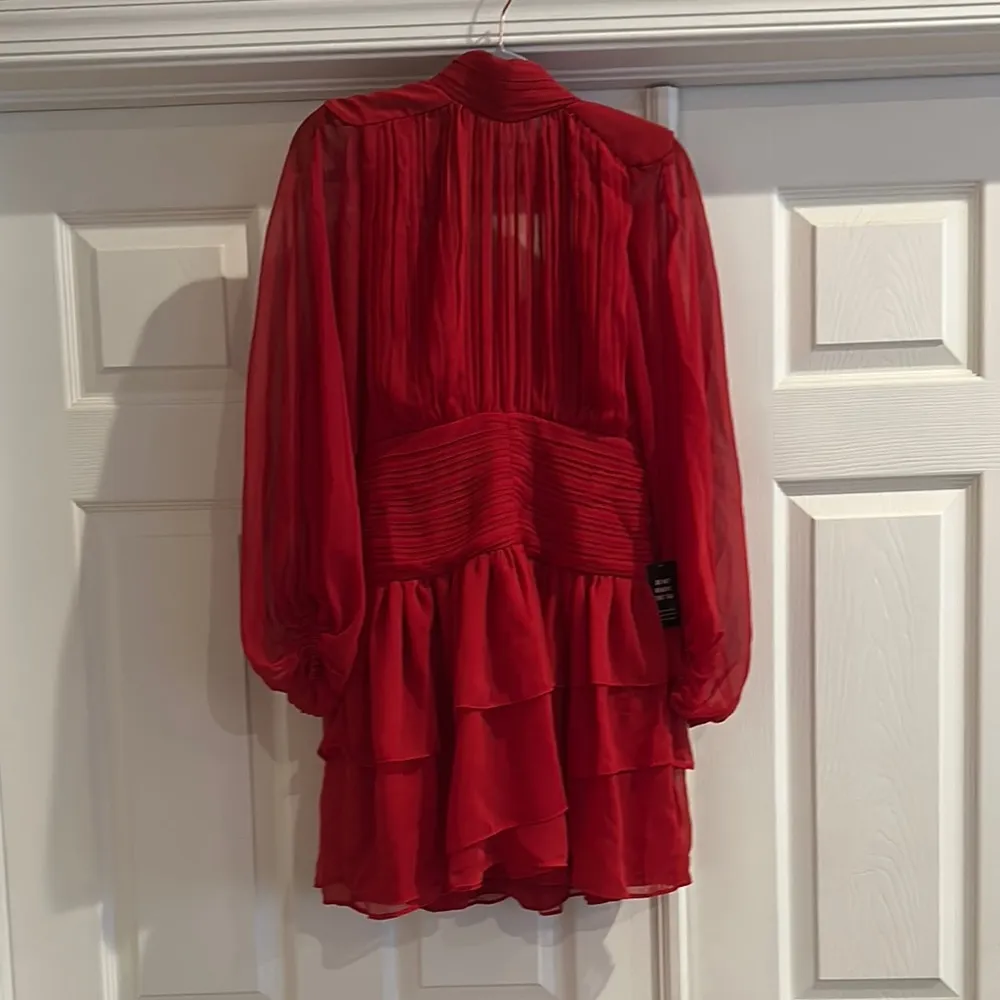 Express mock neck long sleeve ruffle mini dress - Image 5