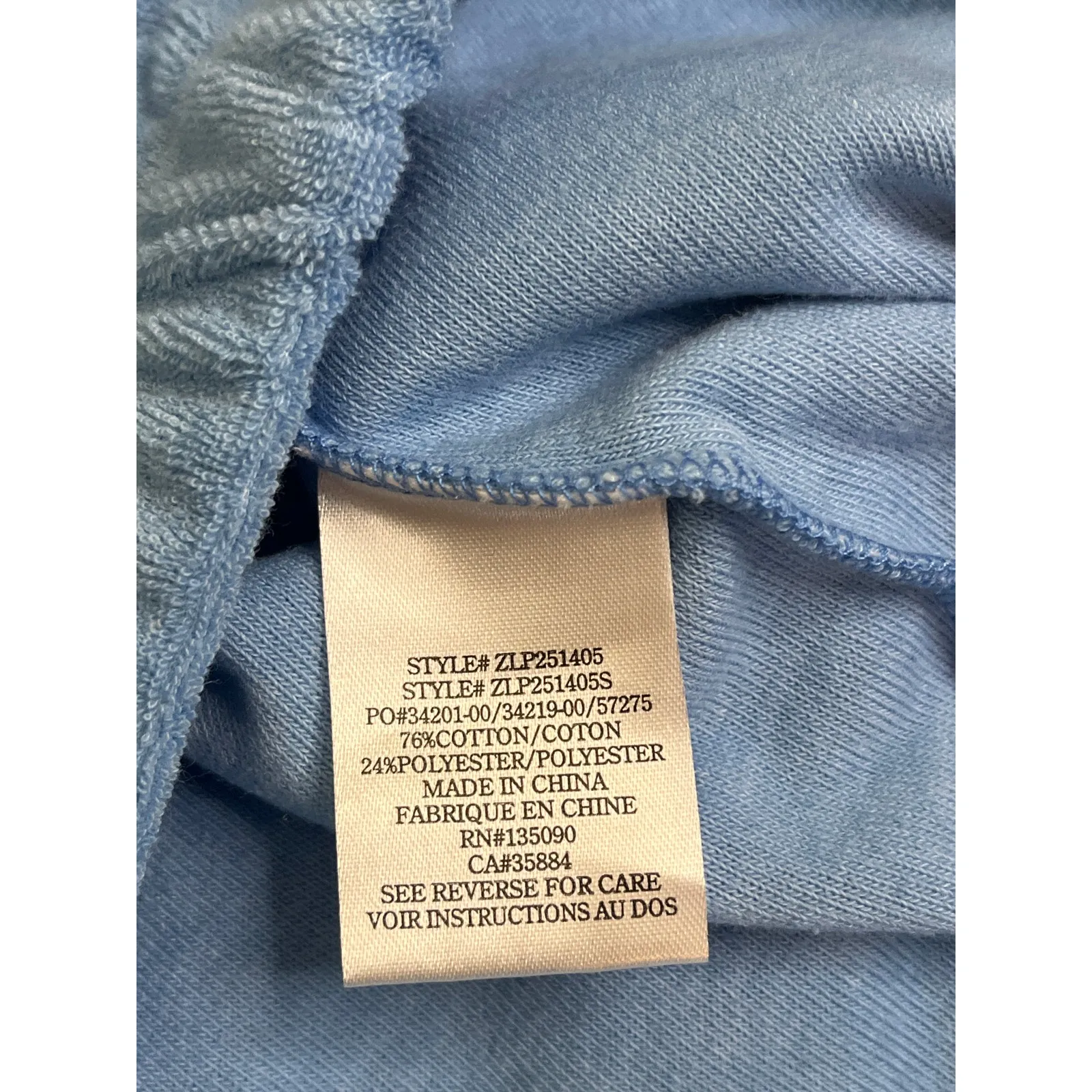 Z Supply Resort Loop Terry Salty Blue Matching Set, MSRP $138, size large - Image 15