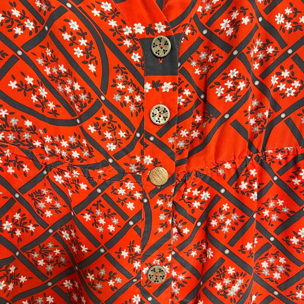 Anthropologie red holiday dress Moulinette Soeurs  sz 6 - Image 4