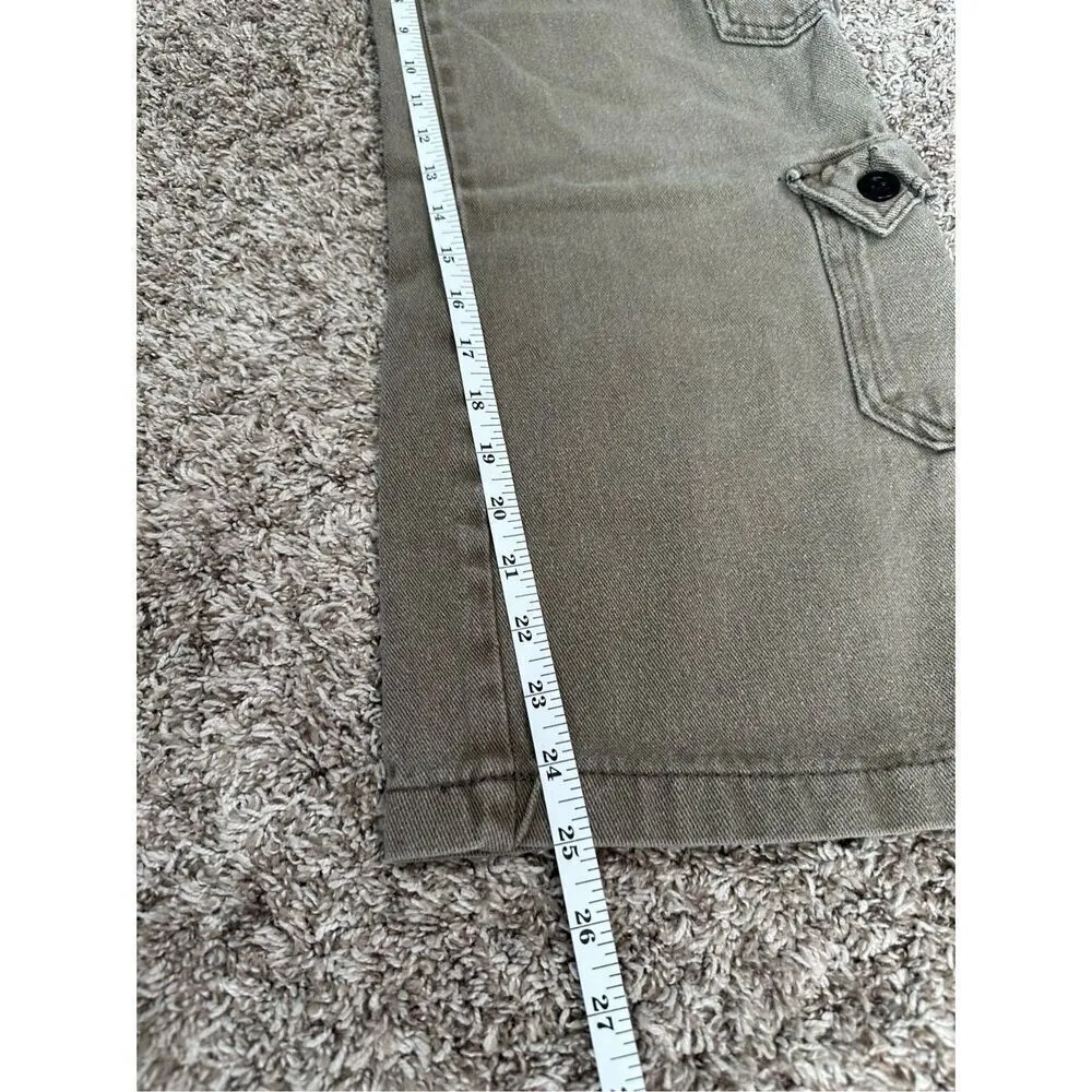 vintage y2k army green cargo pants loose fit baggy mid rise women’s XS pockets - Image 7
