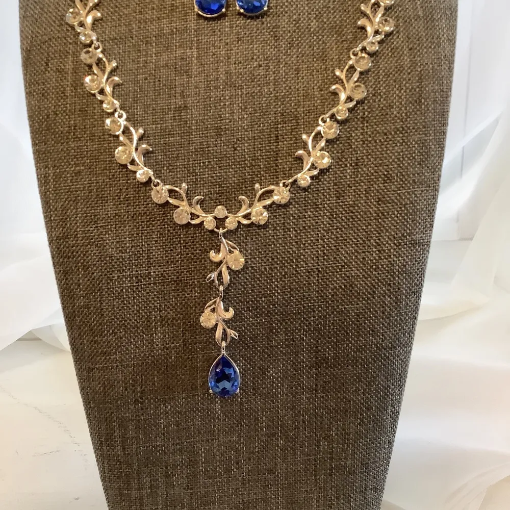 Sparkle blue crystal jewelry set party Multiple - Image 2