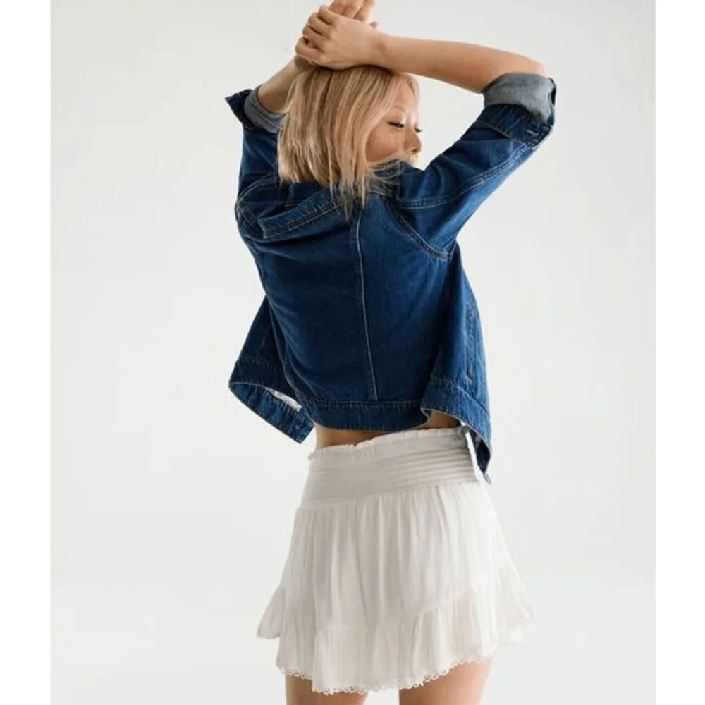 Aeropostale White High-Waisted Lace-Trim Flippy Skirt Skort XL - Image 11