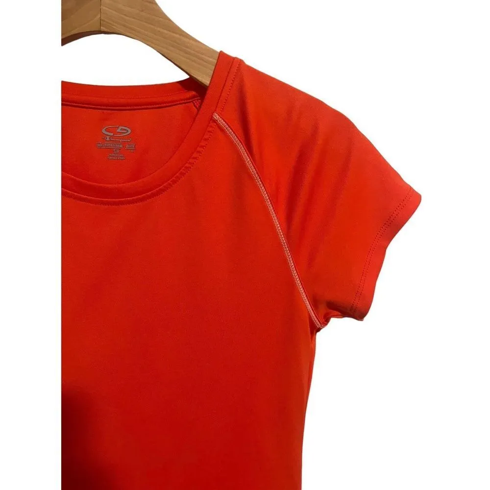 Champion Shirt Women’s Small Salmon Orange Short Sleeve Athletic Top Running - Image 3