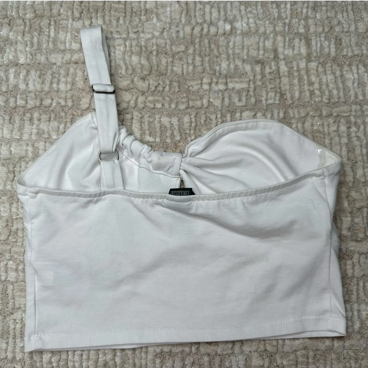 Wild Fable White One Shoulder Cropped Top - Image 2