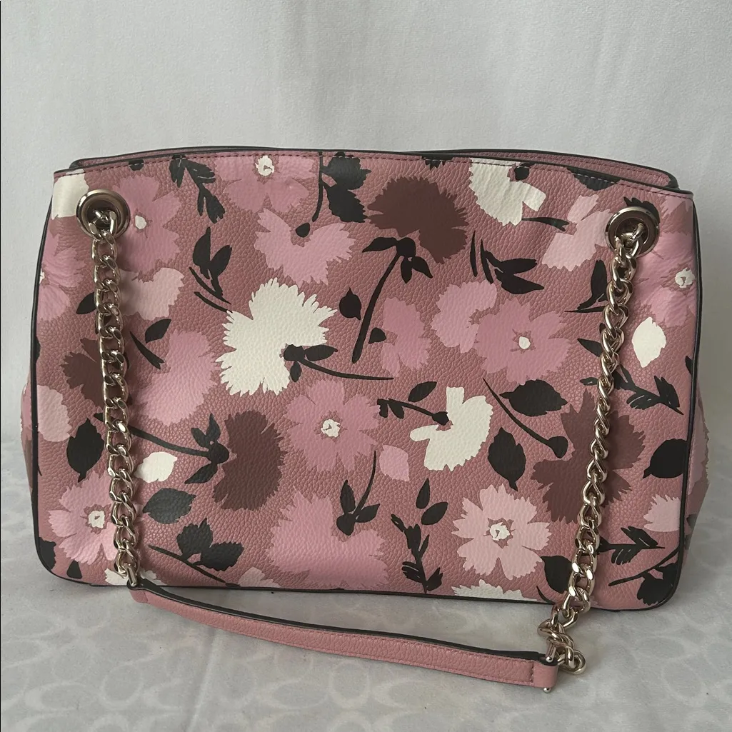 Kate Spade NY Briar Lane Gala Pink/Cream Floral Leather Shoulder Bag Purse 🌸🌸 - Image 2