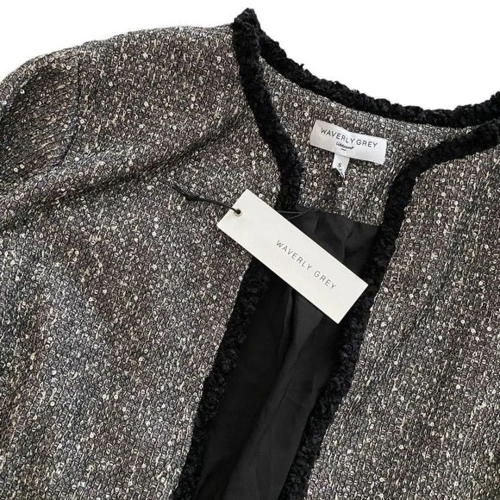 WAVERLY GREY Liberant Sequined Blazer NWT‎ Silver - Image 3