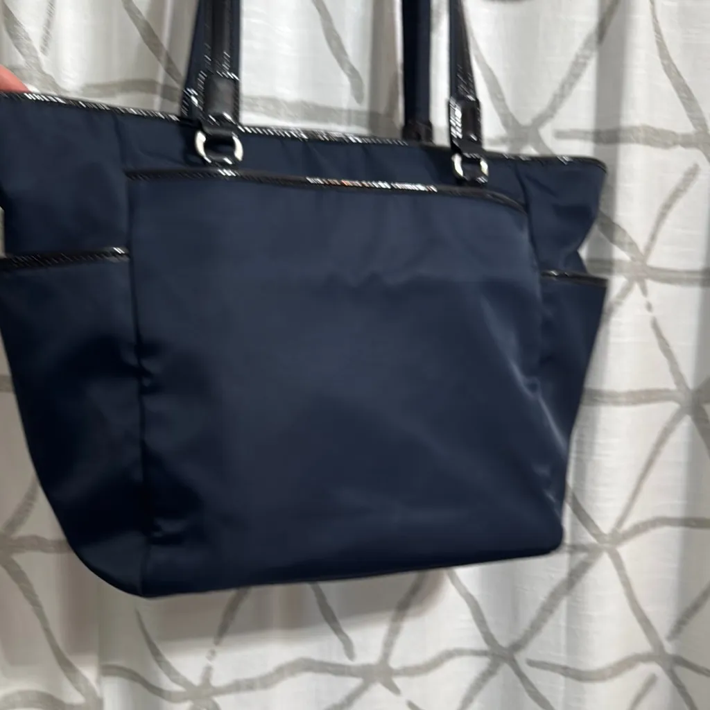 Brighton Rudy Tote Navy Blue Bag with Silver Accents - Image 6