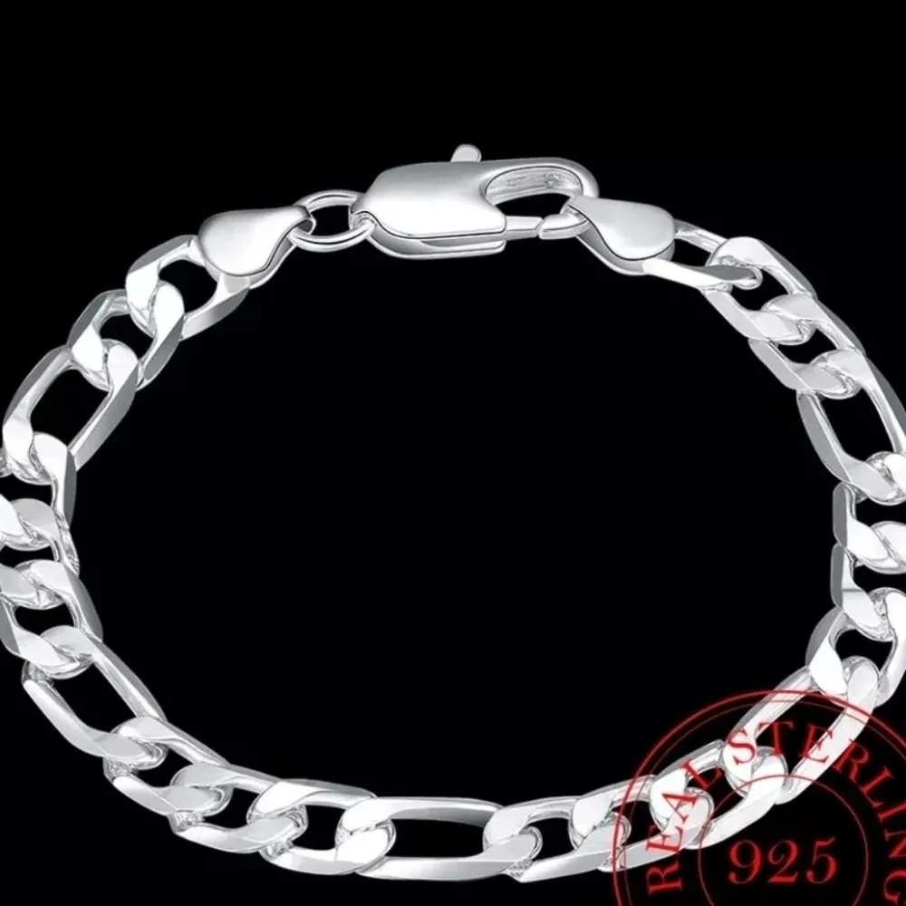 Figaro Chain Bracelet | 925 Sterling Silver‎ - Image 5