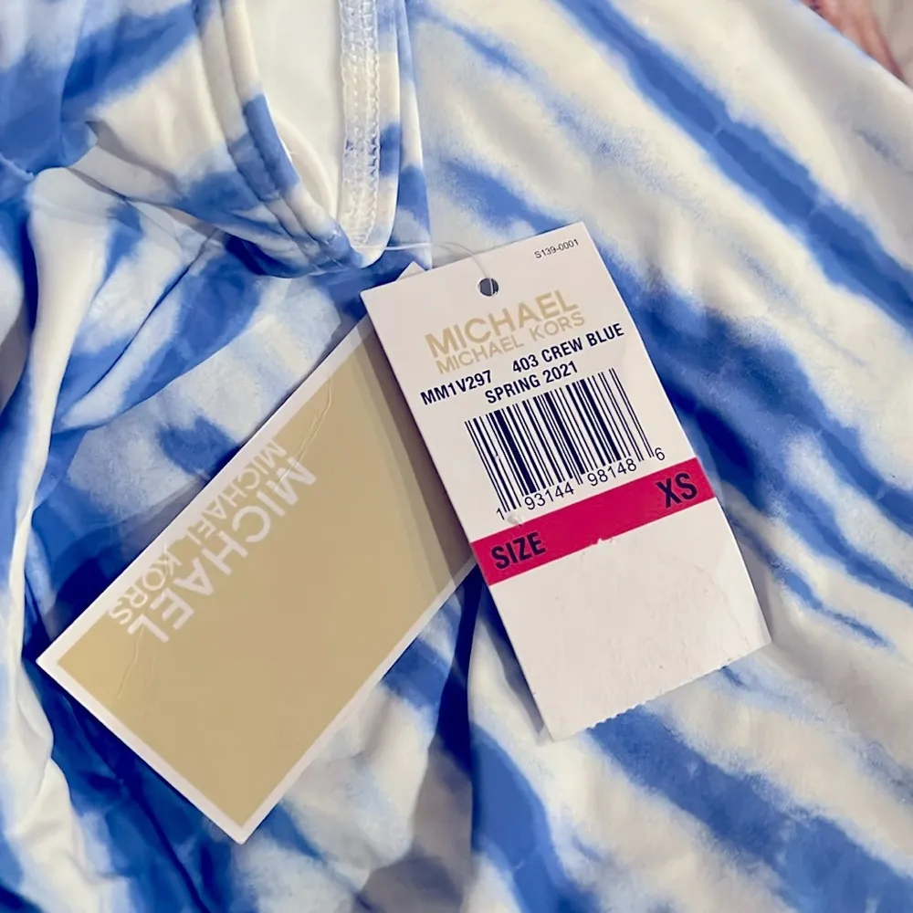 MWT Michael Kors Crew Tie Dye Daydream Blouson Tankini Swim Top Size XS $106 - Image 4