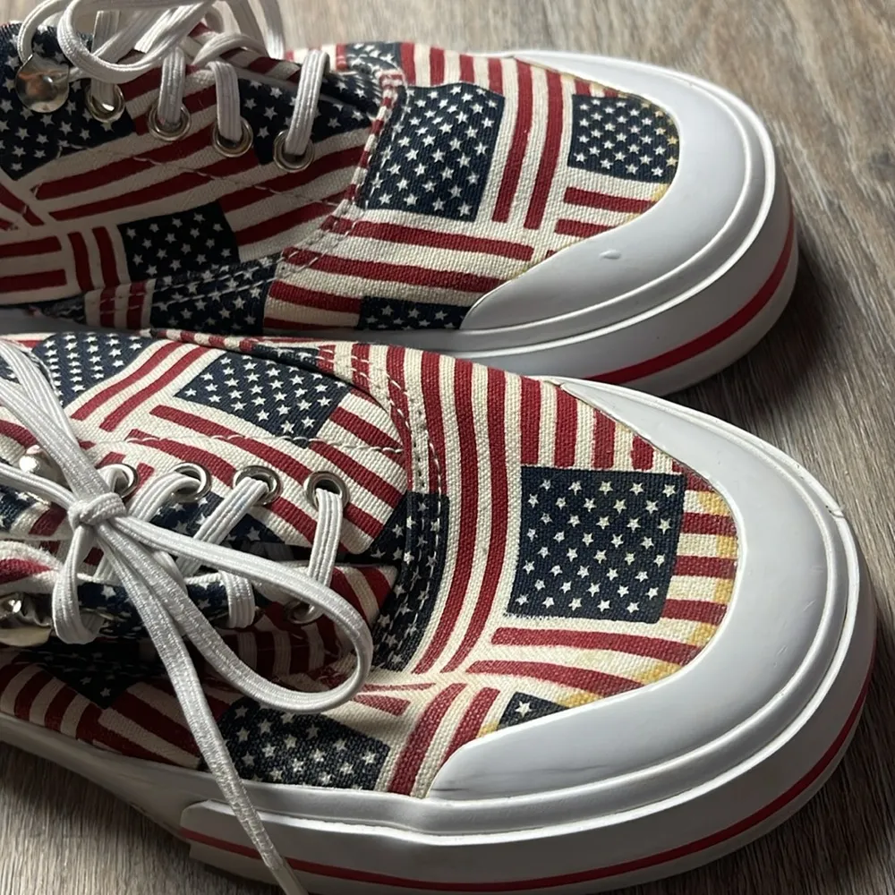 Jubilee USA Flag Shoes Size 7 Medium Red - Image 4