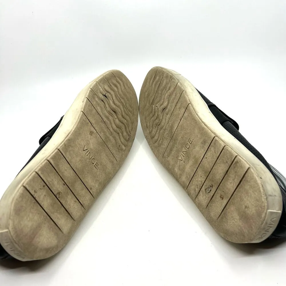 Vince Blair Black Perforated Leather Slip On Sneaker Women's 11 US - Image 8