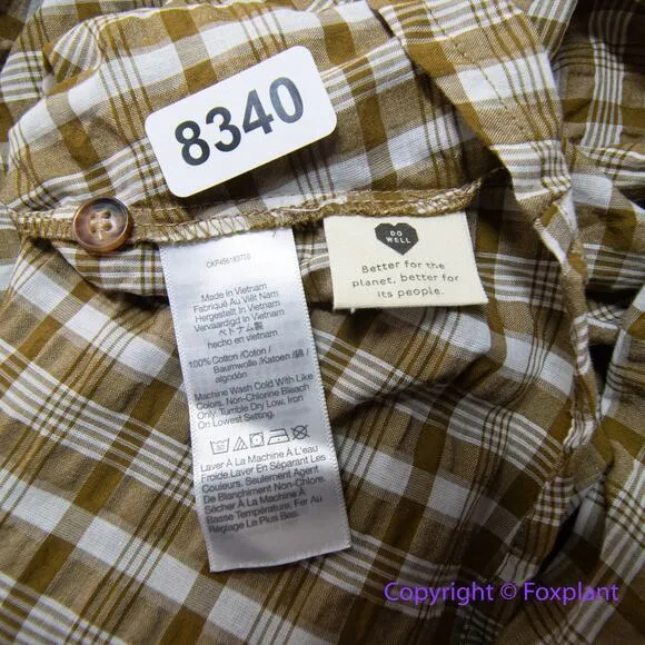 New! Madewell Westover Top in‎ Sandown Plaid weathered olive, size 6 - Image 13