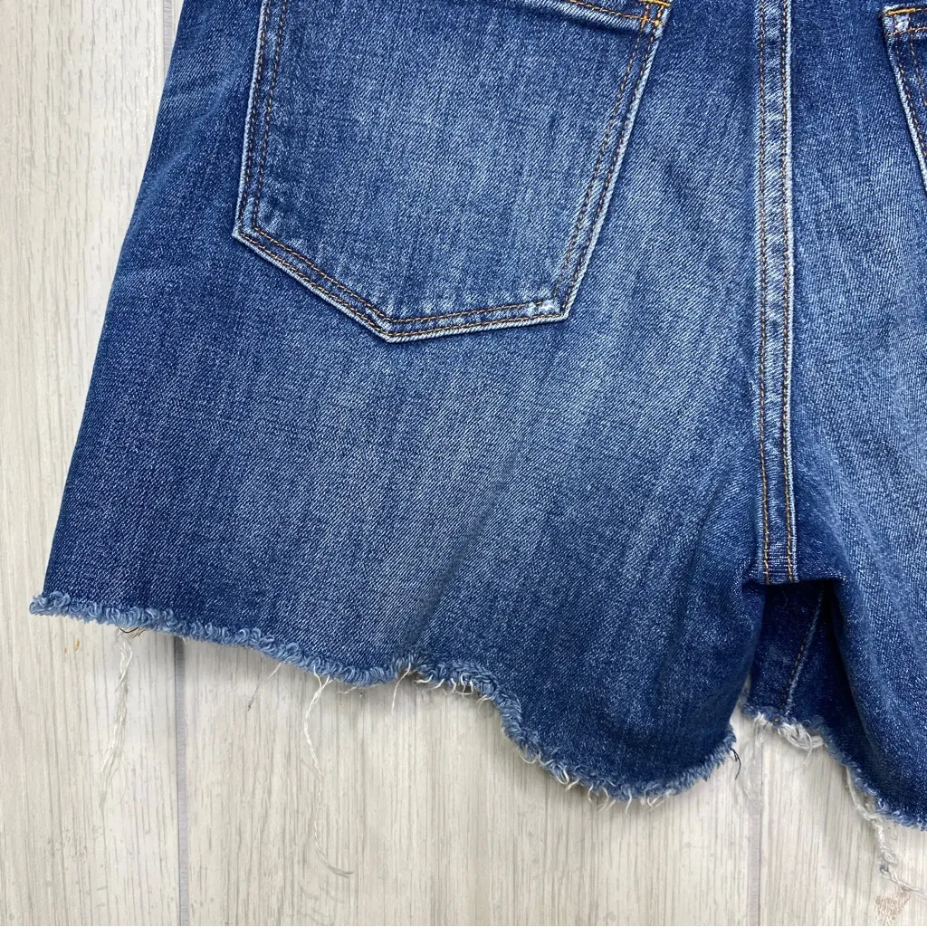 Madewell High-Rise Denim Shorts in Glenoaks Wash Cutoff Edition Raw Hem size 26 - Image 9