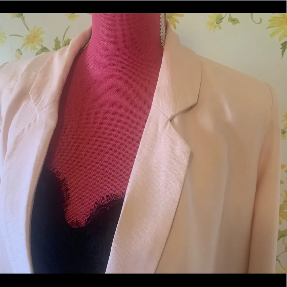 New Ellison light pink boyfriend blazer size L - Image 6