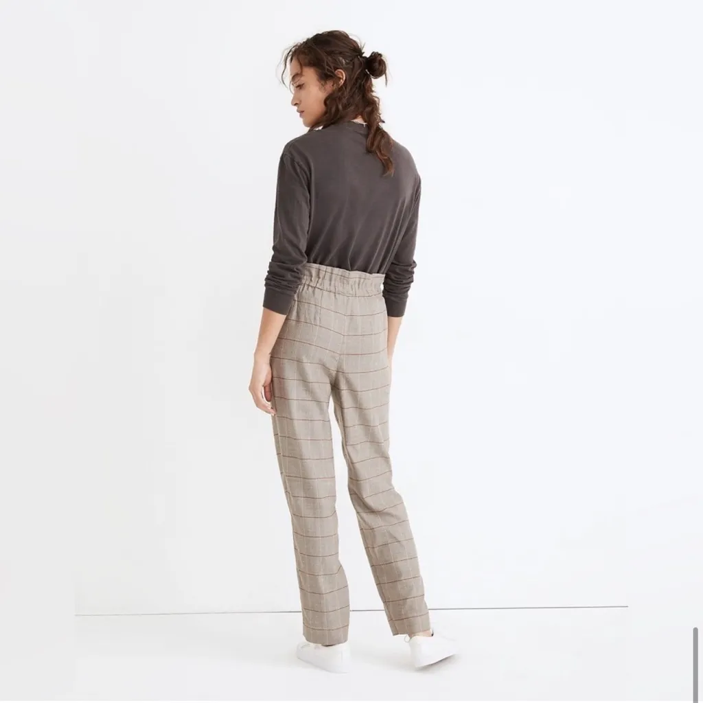 Madewell plaid paper bag pants - Image 2