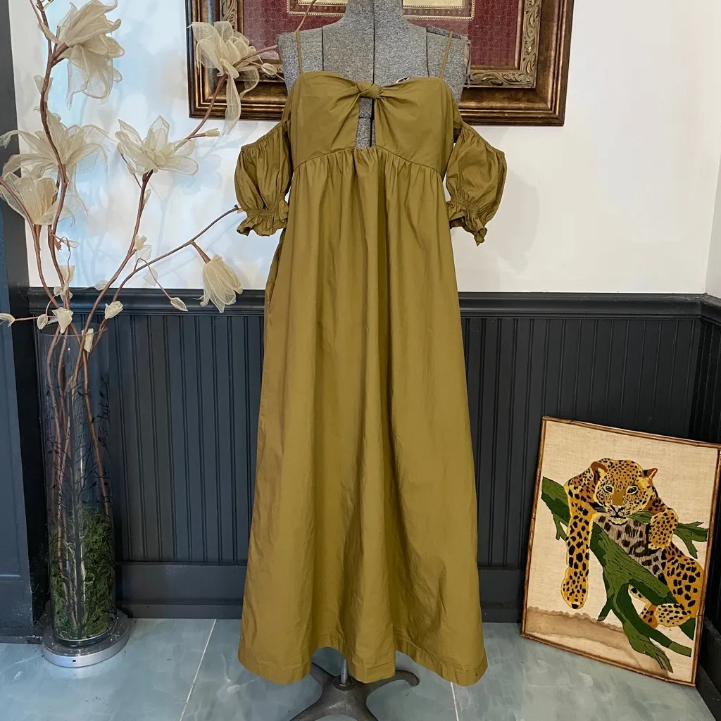 A New Day Tie Front Midi Sunday Cotton Dress - Sz Med 💚🎀 - Image 3