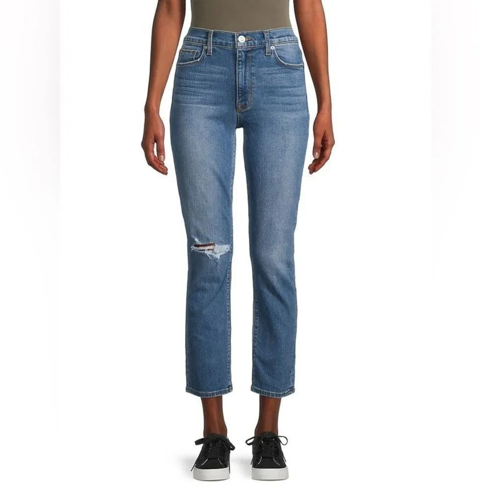 Hudson Blair High Rise Bootcut Crop Distressed Jeans Women’s Size 30 - Image 12