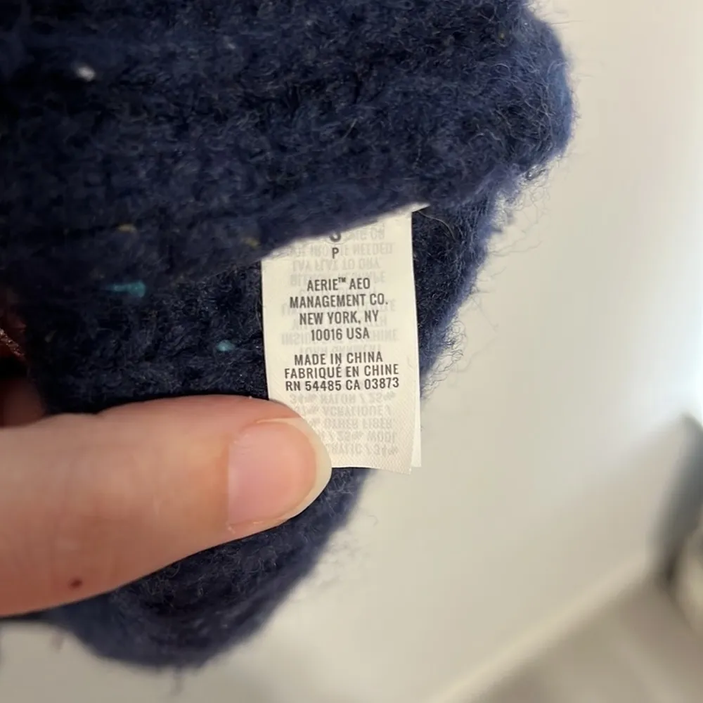 AERIE Sweater with Hood Blue Size Small - Image 5